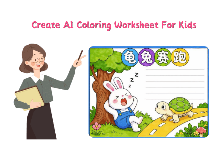 Create AI Coloring Worksheet Example