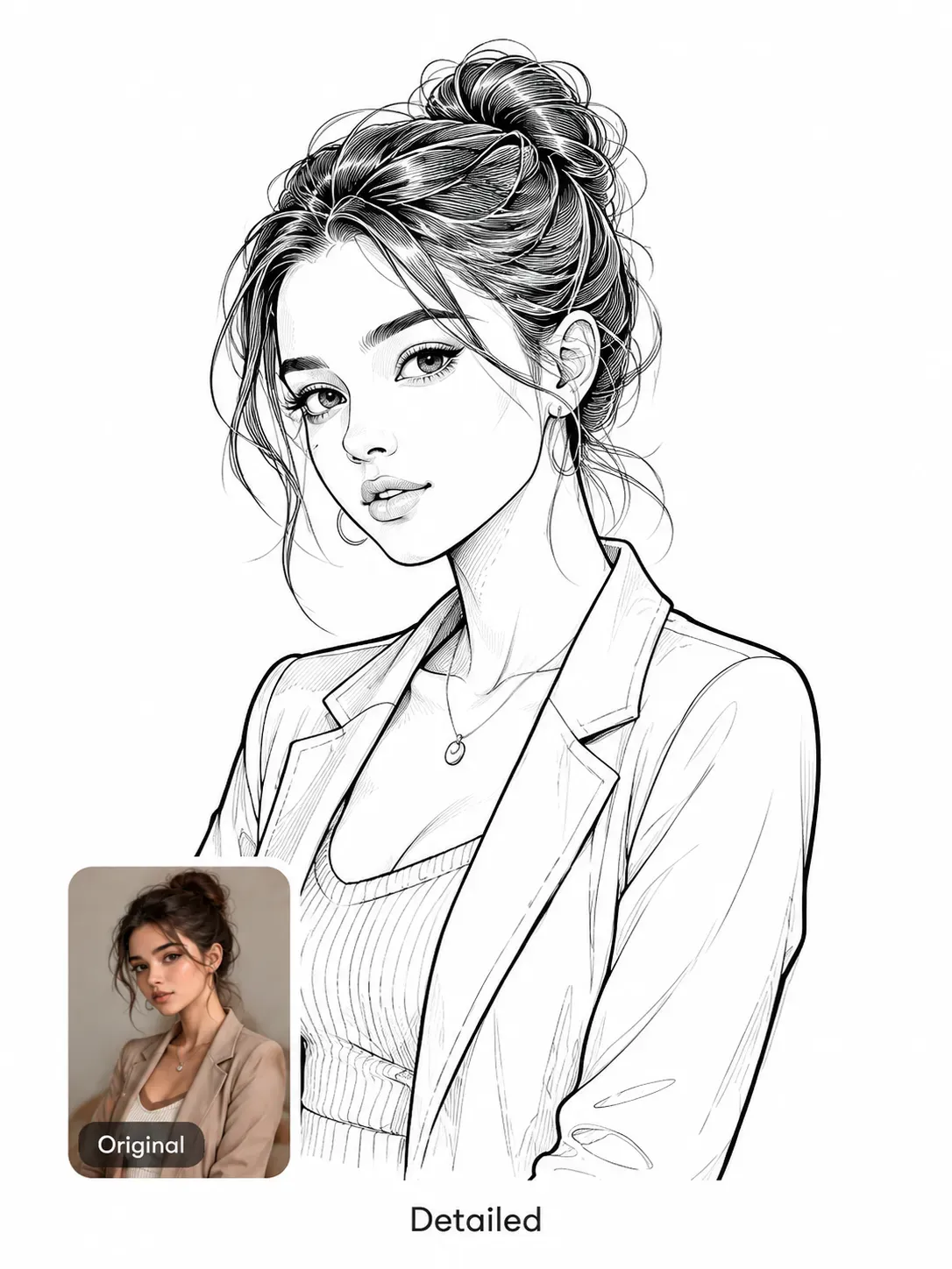 图片转线稿示例:默认风格