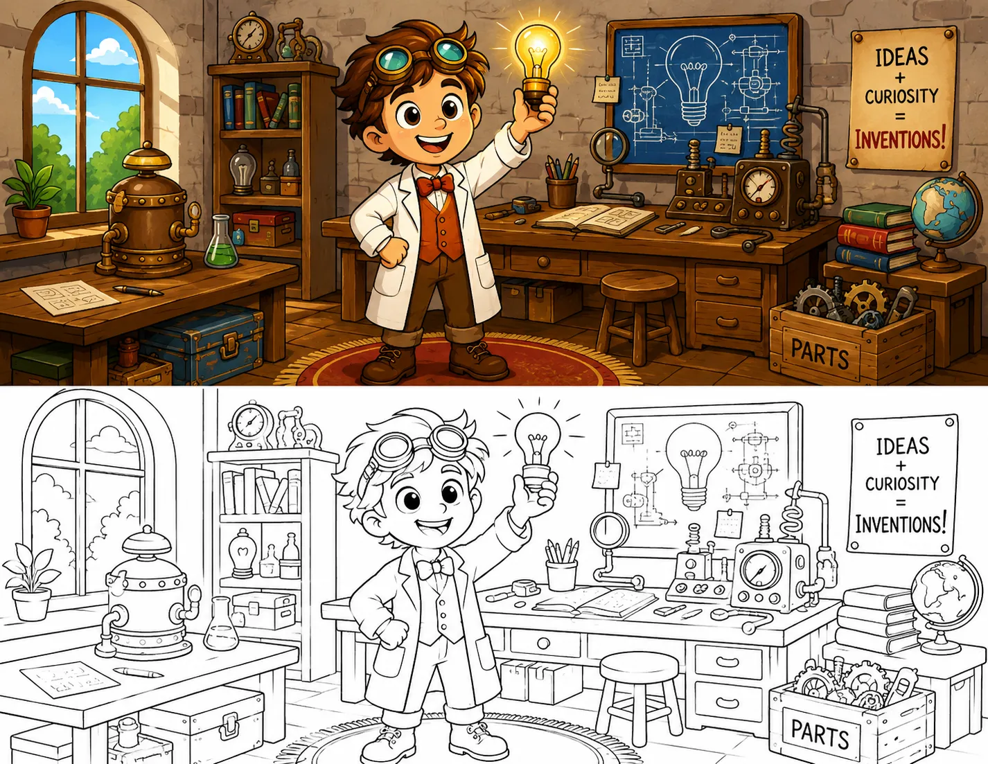 Foto de dibujos animados a página para colorear