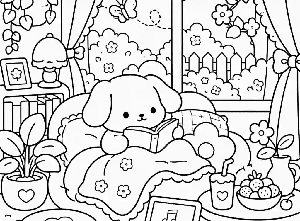 Illustration of converting a photo to an AI-generated coloring page