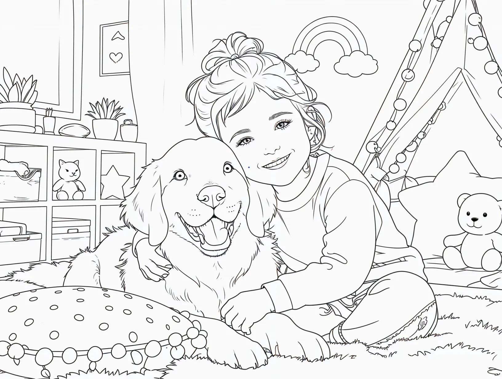 AI-generated coloring page from uploaded image
