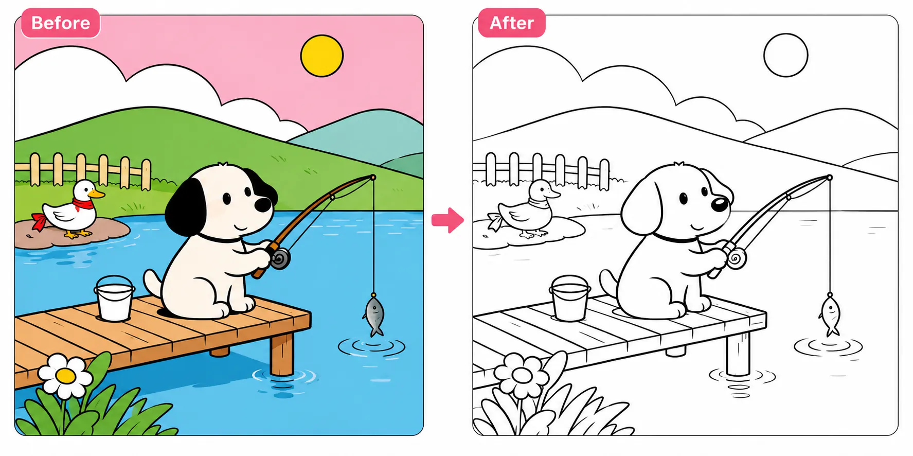 Image to Coloring Page