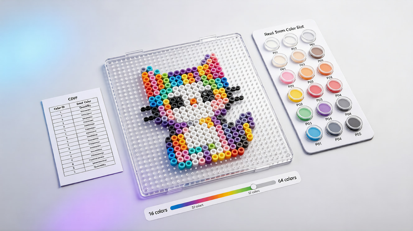 Paleta Perler 5 mm com códigos